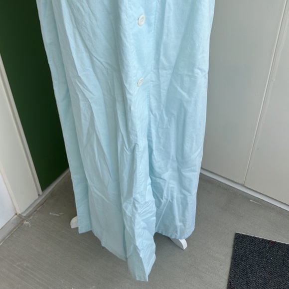 Vintage 60s 70s Mint Green Dress with Navy Trim - Picture 4 of 8